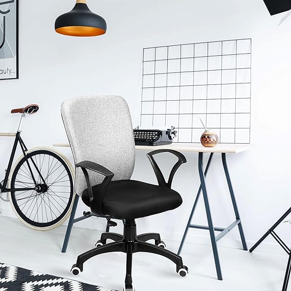 Zebra Office/Study/Revolving Computer Chair (Black & Grey) - ComfyFusion