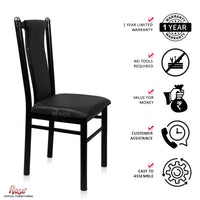 Thumbnail for Duke Dinning Chairs for Kitchen & Dining Room  (Black, Metal)