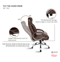 Thumbnail for I10 Leatherette Executive High Back Revolving Office Chair (Brown)
