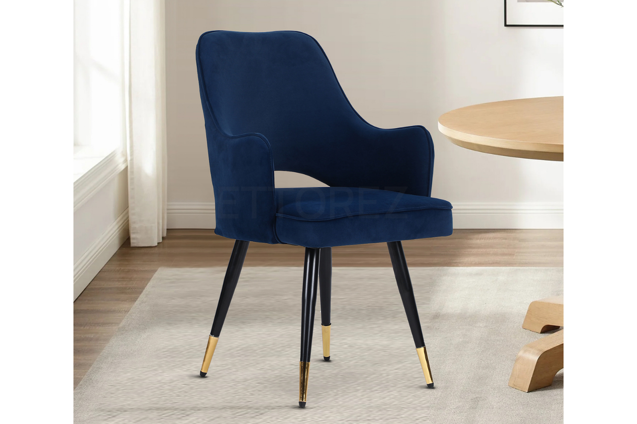 Ettorez ELEGANCE-BLUE Modern/Unique Bedroom Accent Chair - ComfyFusion