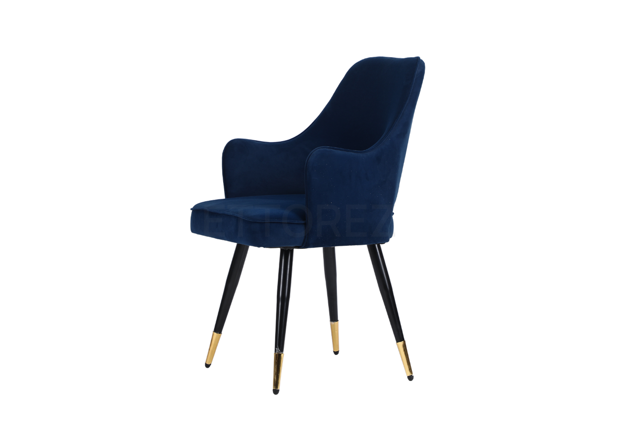 Ettorez ELEGANCE-BLUE Modern/Unique Bedroom Accent Chair - ComfyFusion