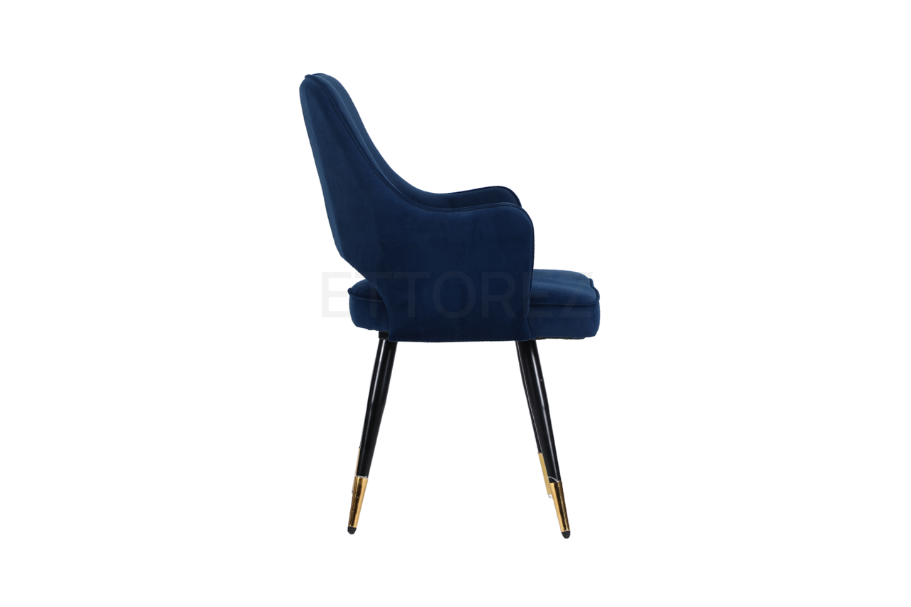 Ettorez ELEGANCE-BLUE Modern/Unique Bedroom Accent Chair - ComfyFusion