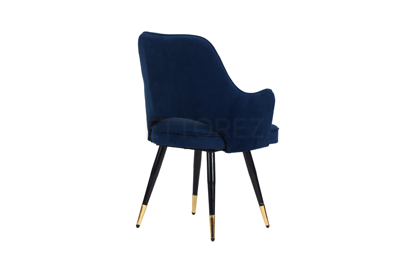 Ettorez ELEGANCE-BLUE Modern/Unique Bedroom Accent Chair - ComfyFusion