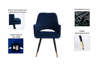 Thumbnail for Ettorez ELEGANCE-BLUE Modern/Unique Bedroom Accent Chair - ComfyFusion