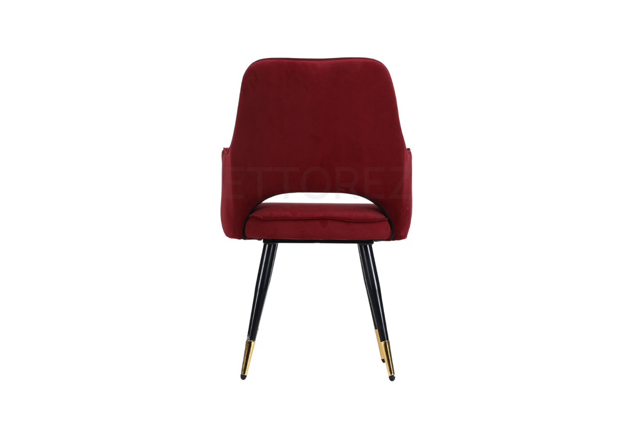 Ettorez ELEGANCE-WINE/MEHROON Modern/Unique Bedroom Accent Chair - ComfyFusion