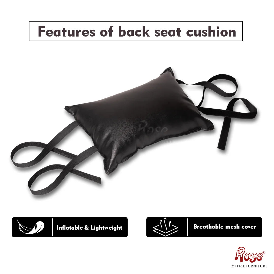 Leatherette Cushion Pillow Head & Neck Rest for Executive Chair (Black)