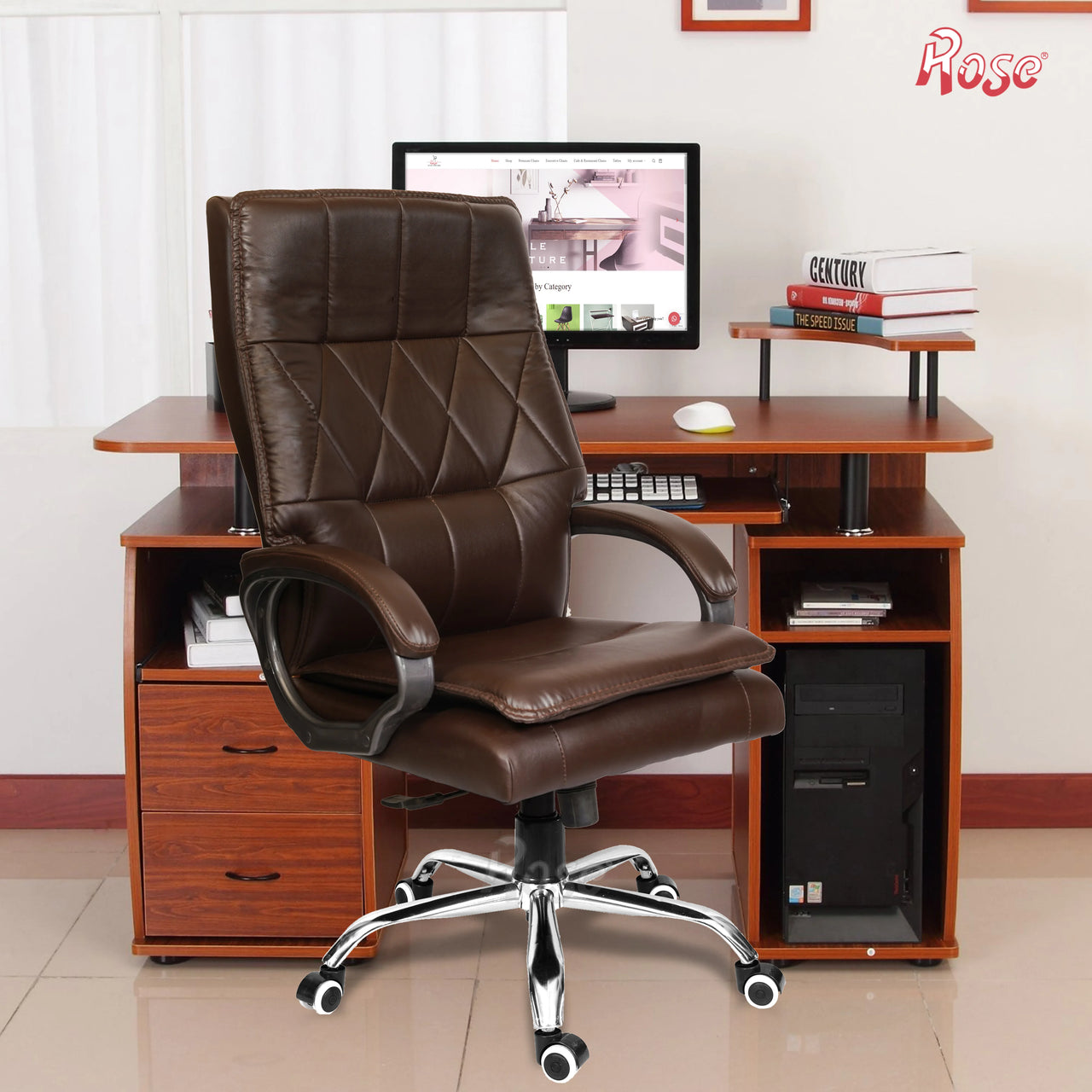 Harmony Executive High Back Chair (Brown)