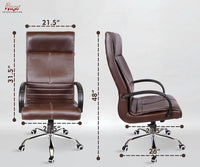 Thumbnail for Zeta Executive High Back Chair (Brown) - ComfyFusion