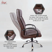 Thumbnail for Zeta Executive High Back Chair (Brown) - ComfyFusion