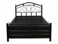 Thumbnail for Dove Hydraulic Storage King Metal Bed (Color - Black) with Designer Headrest
