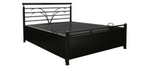 Thumbnail for Caves Hydraulic Storage Queen Metal Bed (Color - Black) with Designer Headrest