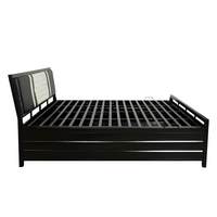 Thumbnail for Heath Hydraulic Storage Double Metal Bed with Multi Cushion Headrest (Color - Black)