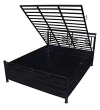 Thumbnail for Ajoy Hydraulic Storage Metal Bed (Color - Black)