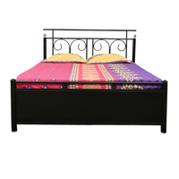Thumbnail for Colin Hydraulic Storage Queen Metal Bed (Color - Black) with Designer Headrest