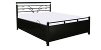 Thumbnail for Caves Hydraulic Storage Single Metal Bed (Color - Black) with Designer Headrest