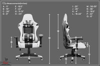 Thumbnail for Up Gamer Multi-Functional Footrest Ergonomic Gaming Chair with Lumbar Support | Adjustable Back Rest | Fixed Arm Rest | Office/Work from Home | Ergonomic High Back Chair (White & Black)