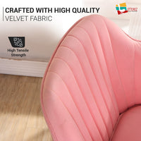 Thumbnail for LOTUS-SOFT PINK Modern/Unique Bedroom Accent Chair