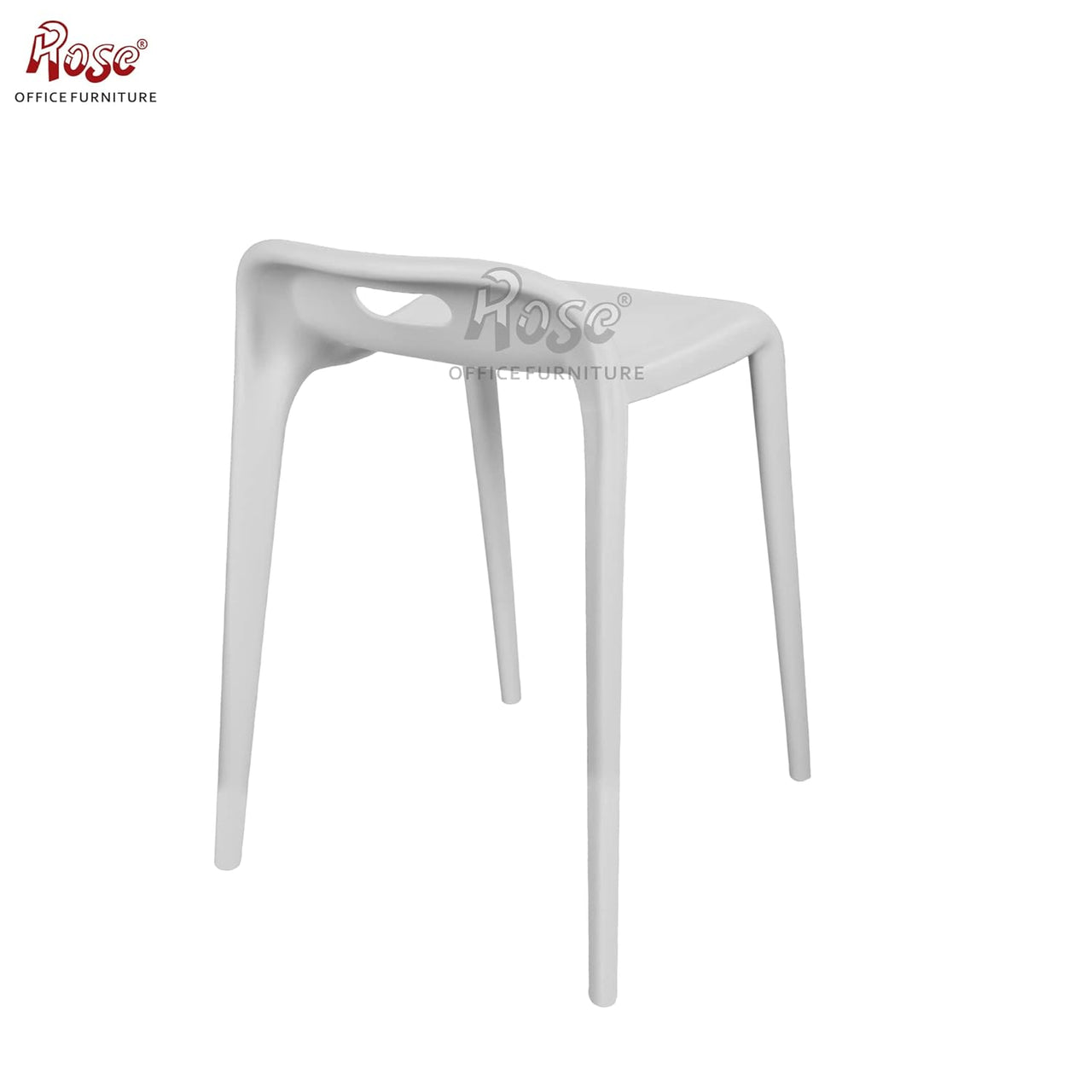 Mars Cafe Plastic Stool | Cafe Restaurant Chair (Grey)