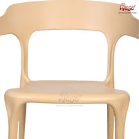 Thumbnail for Vision Cafe Plastic Chairs | Restaurant Chair with Backrest (Rust)