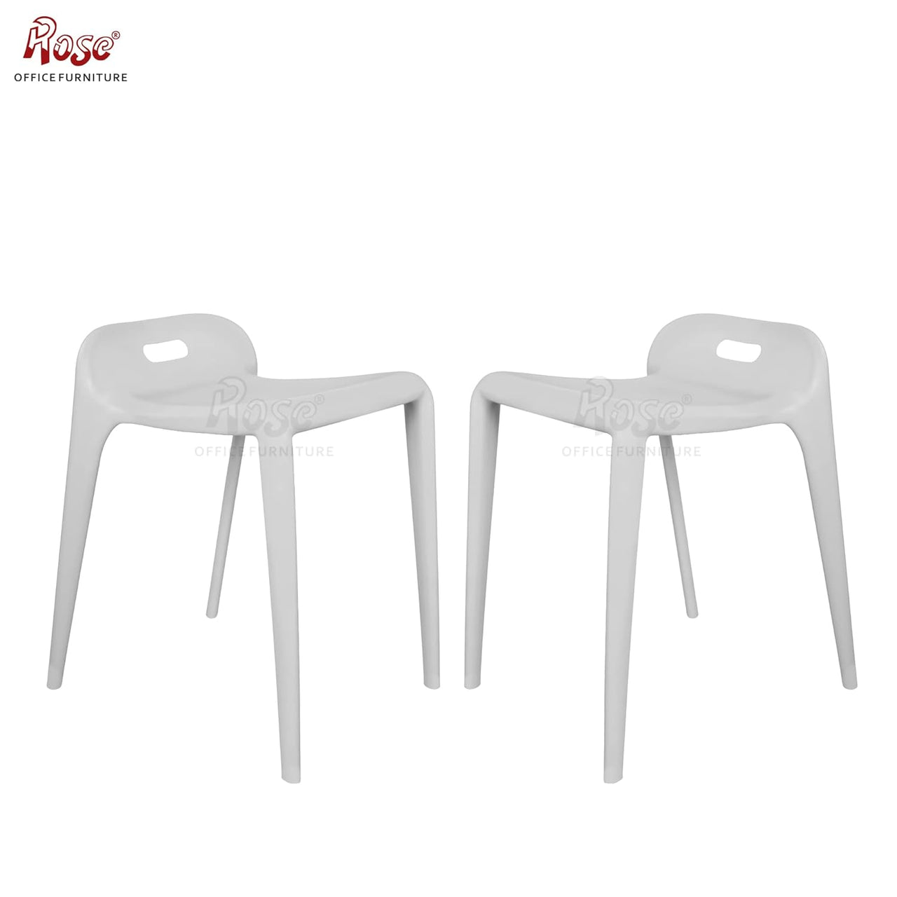Mars Cafe Plastic Stool | Cafe Restaurant Chair (Grey)