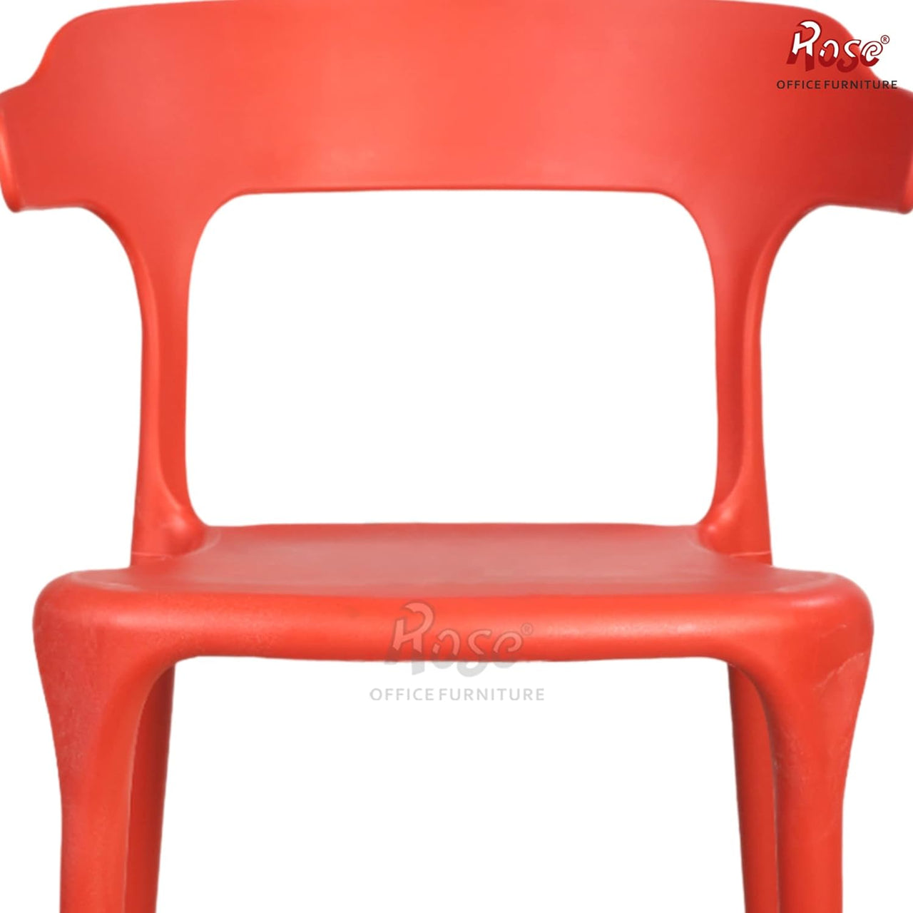 Vision Cafe Plastic Chairs | Restaurant Chair with Backrest (Red)
