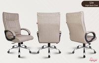 Thumbnail for Lio Leatherette Executive High Back Revolving Office Chair (Ivory)