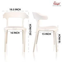 Thumbnail for Vision Cafe Plastic Chairs | Restaurant Chair with Backrest (White)