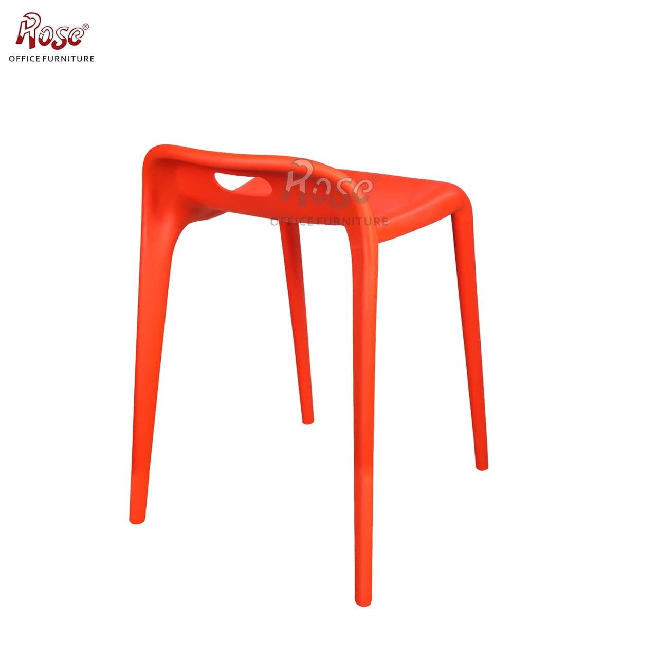 Mars Cafe Plastic Stool | Cafe Restaurant Chair (Red)