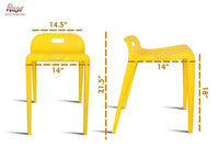 Thumbnail for Mars Cafe Plastic Stool | Cafe Restaurant Chair (Yellow)