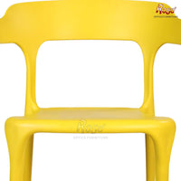 Thumbnail for Vision Cafe Plastic Chairs | Restaurant Chair with Backrest (Yellow)