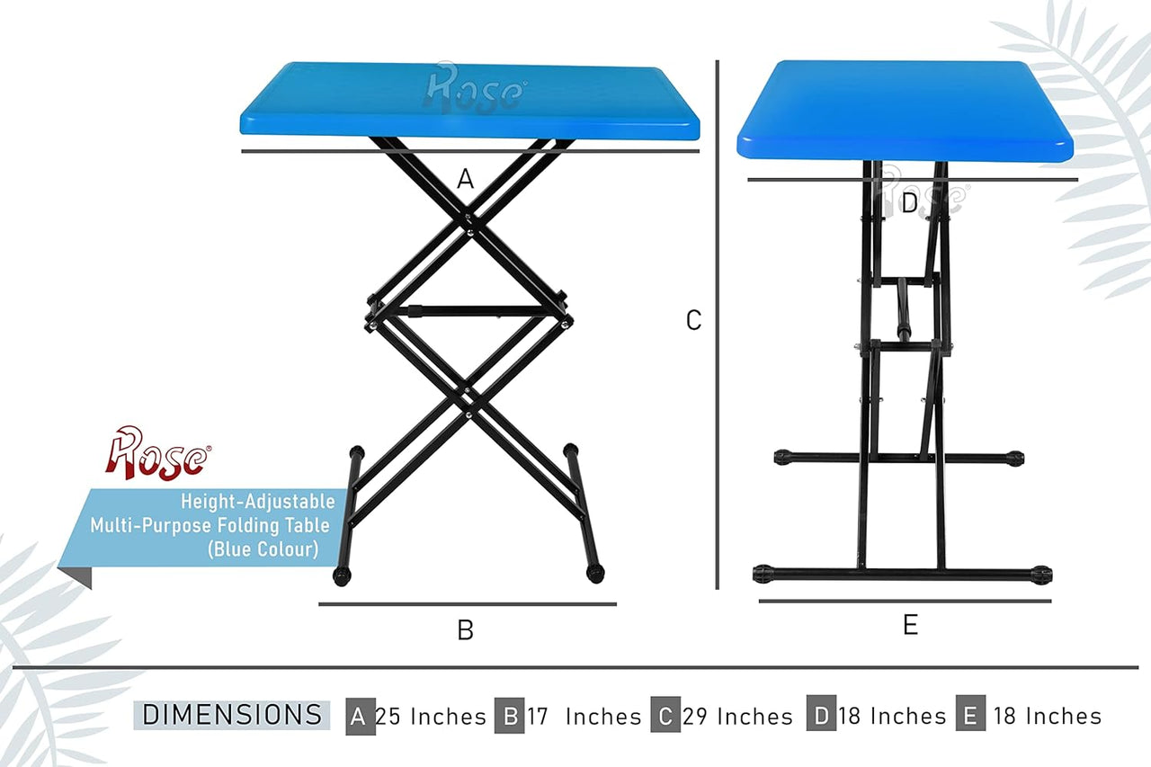 Multi-Purpose Laptop Table | DIY Table (Blue, Height Adjustable)