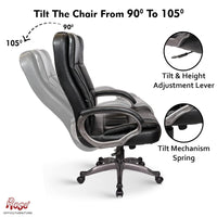 Thumbnail for Lucci Leatherette Executive High Back Revolving Office Chair (Black)