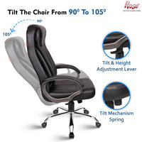 Thumbnail for Kyte Leatherette Executive High Back Revolving Office Chair (Black)