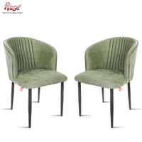 Thumbnail for Fire Cafe Chair | Modern Velvet Dining Chair (Turqouise Green)