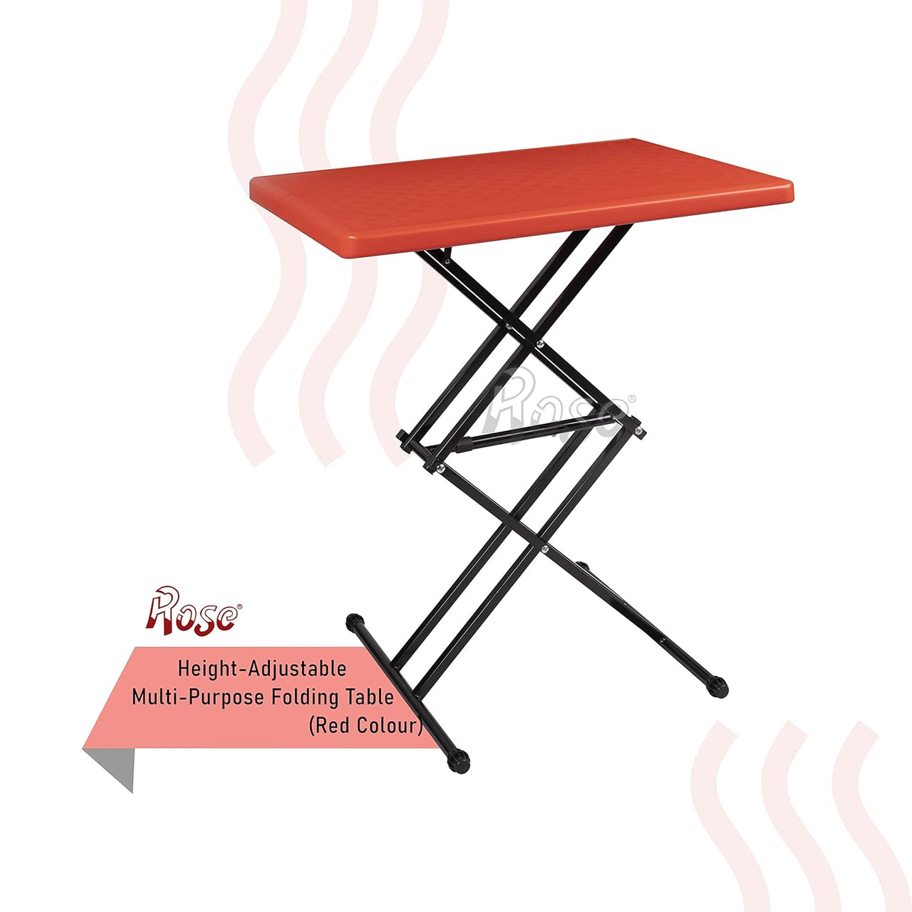 Multi-Purpose Laptop Table | DIY Table (Red, Height Adjustable)