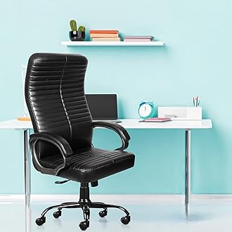 Roll 3 Executive High Back Leatherette Chair (Black)