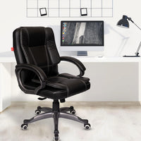 Thumbnail for SpaceX I Leatherette Executive Mid Back Revolving Office Chair (Black)