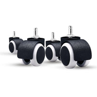Thumbnail for Twin Caster (Wheels) for Office Chairs/Furniture (Black & White)