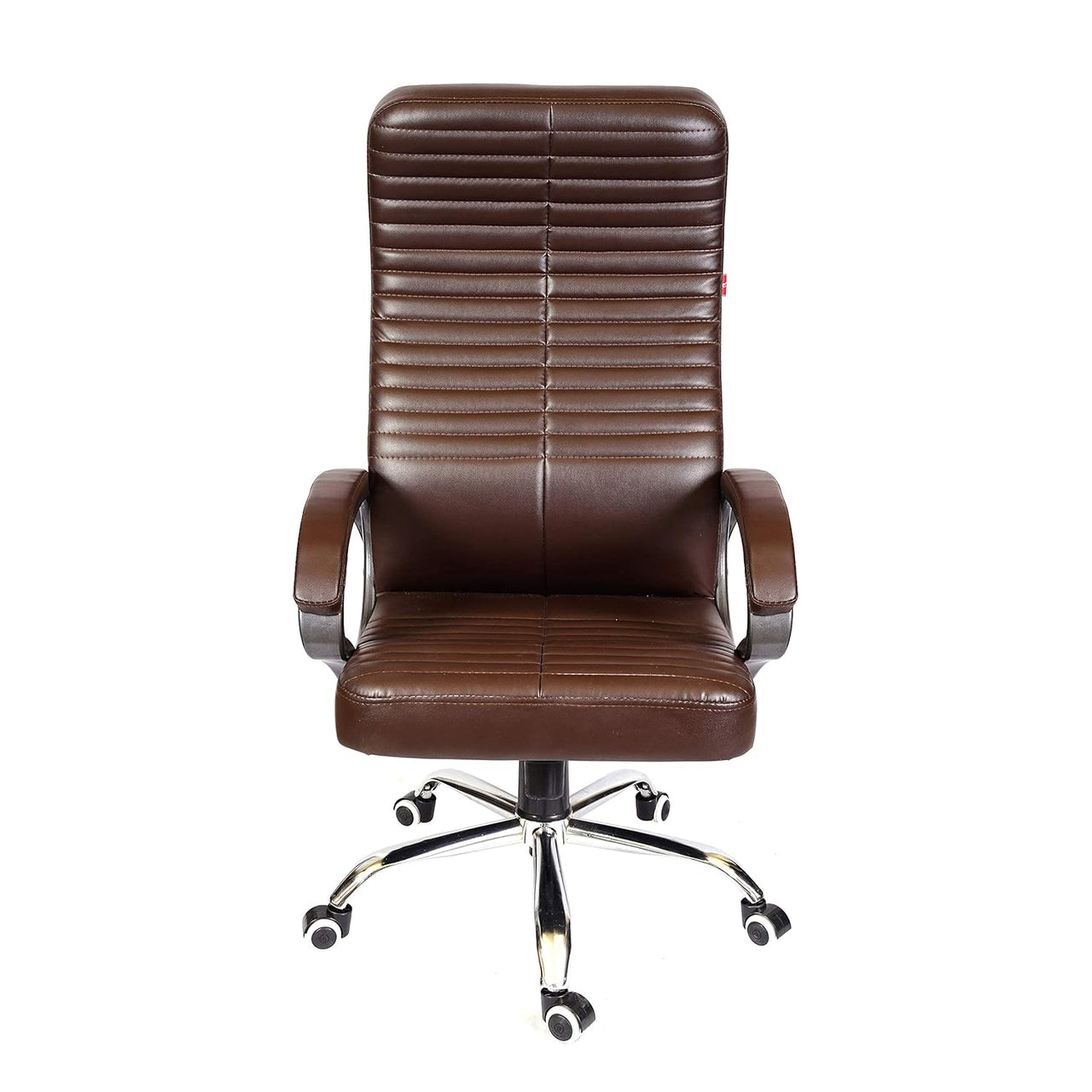 Roll 3 Executive High Back Leatherette Chair (Brown)