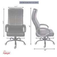 Thumbnail for Roll 3 Executive High Back Leatherette Chair (Black)
